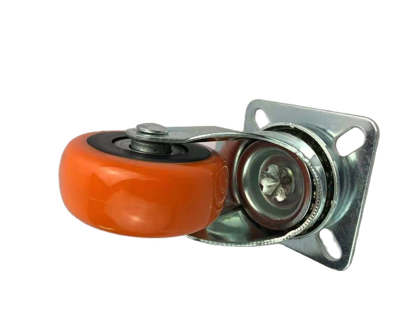 Swivel Plate PVC wheel with Brake  Heavy Duty Pp Core Pu Caster Wheel Furniture Metal Caster Wheel