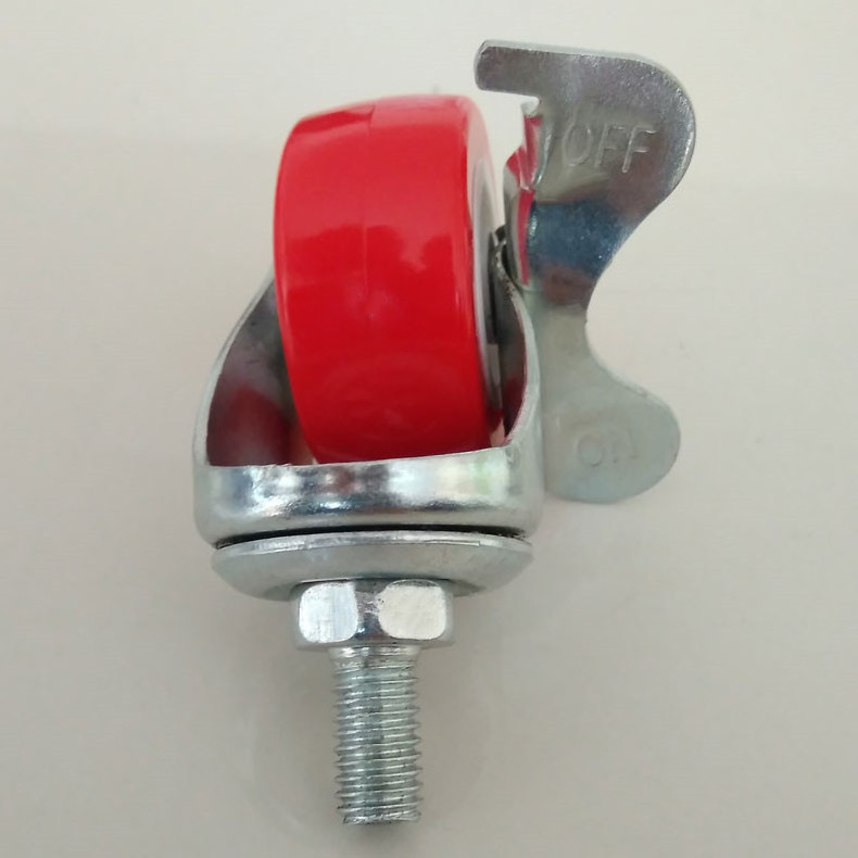 plastic caster wheel 25/32/38/50/63/75mm PVC caster wheel manufacturer swivel with brake style for furniture and shelves