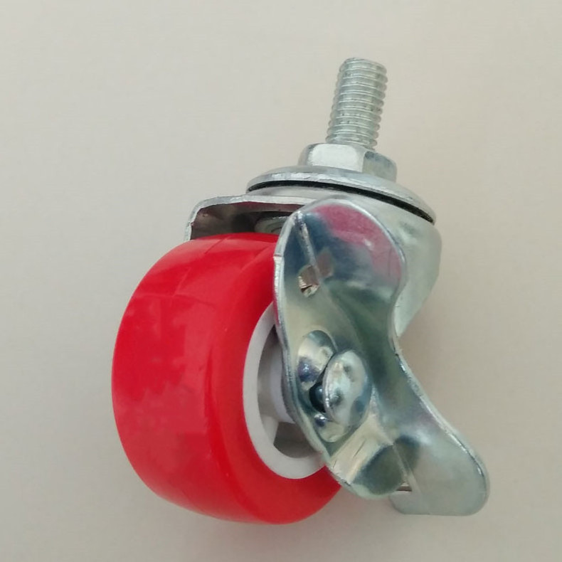 plastic caster wheel 25/32/38/50/63/75mm PVC caster wheel manufacturer swivel with brake style for furniture and shelves