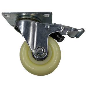 3 inch medium nylon industrial caster swivel flat movable caster