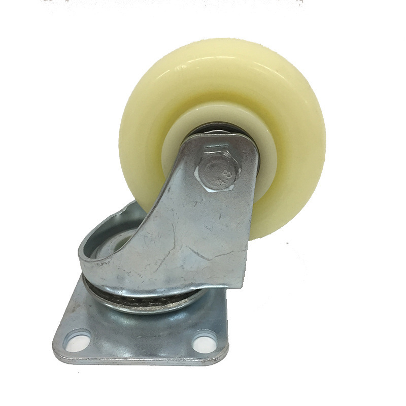 3 inch medium nylon industrial caster swivel flat movable caster