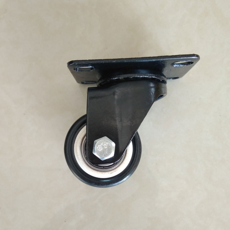 PVC Swivel Steel Plate Caster Wheels, Furniture Castors