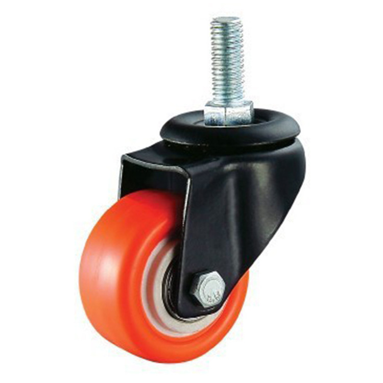 Hot Sale Swivel Plate Castor Wheel black roller Industrial Furniture wheel PVC caster