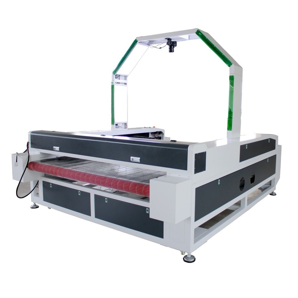 Auto Feeding T-shirt Fabric Cloth Dual Laser Heads 1820 Ccd Camera Co2 Laser Pattern Cutting Machine