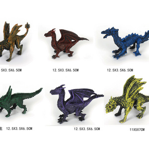 Professional manufacture small plastic animal toys Simulated solid dinosaur dragon figures toys