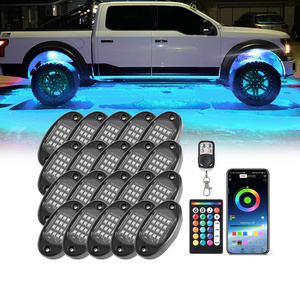 20 Pods RGBW Rock Lights for Trucks 12v APP Control Car Light accessories Car accessorized IP68 Waterproof