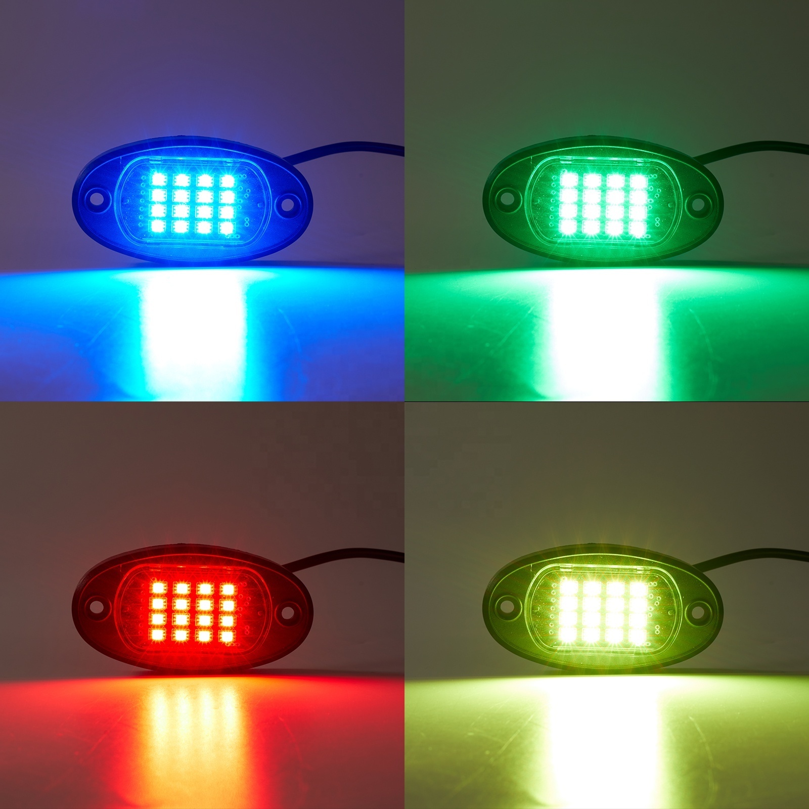 RGB LED Rock Lights for Trucks Multi Color Dual Zone APP/Remote 12v Waterproof for Jeep Off Road SUV Car ATV