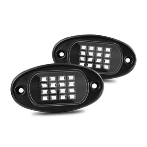 RGB LED Rock Lights for Trucks Multi Color Dual Zone APP/Remote 12v Waterproof for Jeep Off Road SUV Car ATV