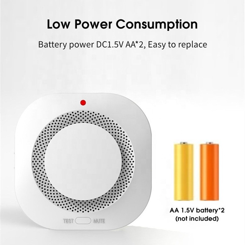 New Arrival Standalone Replaceable 2 AA Batteries Alarm Cigarette Electric Optical Smoke Detector