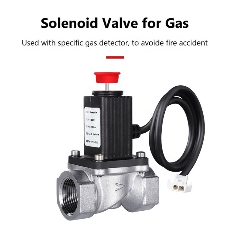 Factory Wholesale Black Alloy Through Solenoid Valve For Gas Pipeline Emergency Shut-Off Valve Solenoid