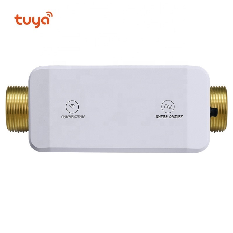 Tuya Water Pressure Temperature Measurement WiFi Water Flow Meter Smart Life Water Leak Control Solenoid Valve