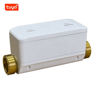 Tuya WiFi Smart Life Water Flow Pressure Temperature Meter Water Leak Auto Shut-off Water Valve