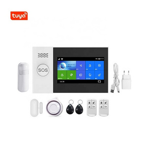 Home Security Systems Tuya Smart Life WiFi Wired Wireless Connection GSM Intelligent Alarm System with Motion Sensor Door Sensor