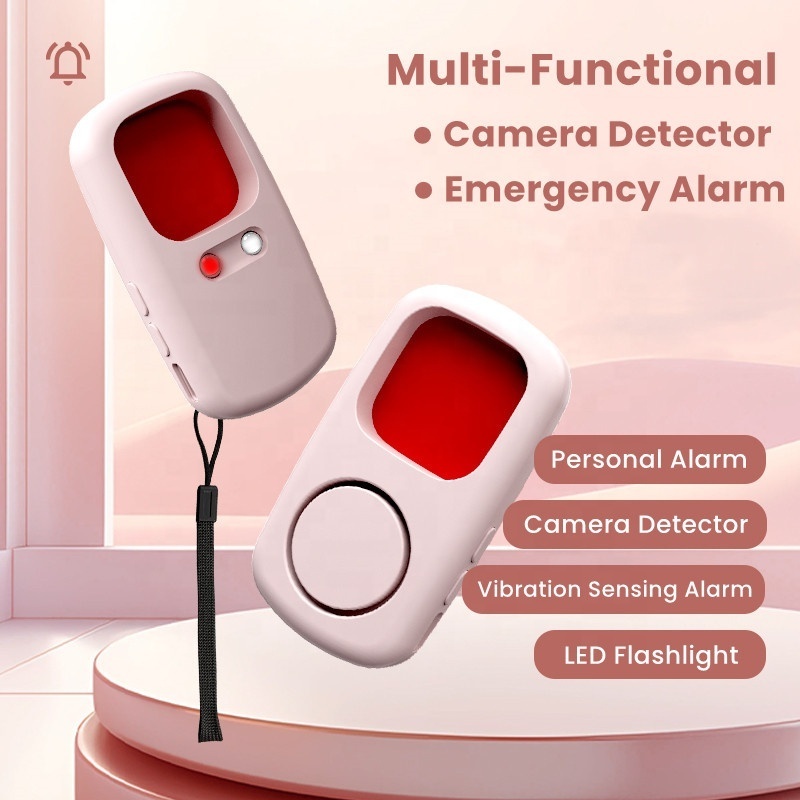 Hotel Travel Privacy Security Camera Tracker Cam Detector 120dB Anti-Intruder Vibration Alarms Personal SOS Alarm