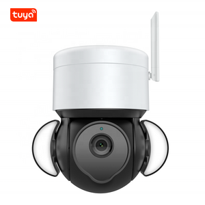 Tuya Smart Life App Security WiFi Outdoor Waterproof 3MP IR Floodlight Mini PTZ Camera