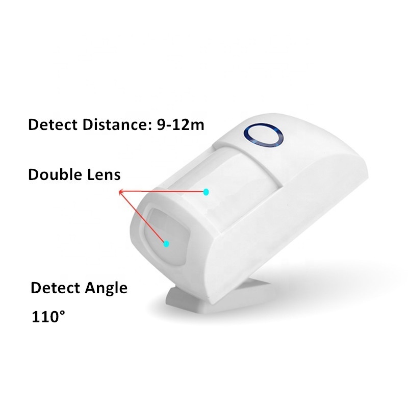 RF 433MHz Movement Detector Human Presence Sensor Dual Lens Wireless PIR Motion Detector for Home Security Alarm System