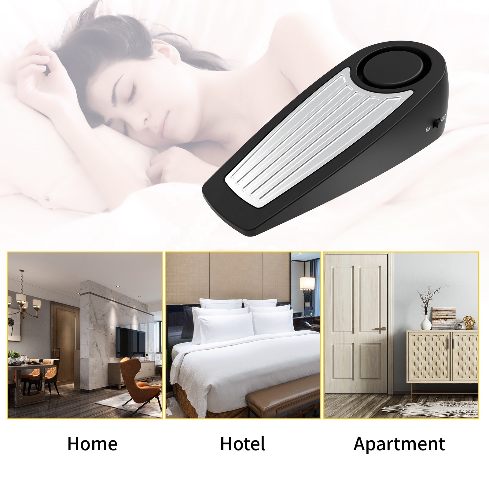 Personal Security Home Travel Alarm System Mini Door Block Anti Intrusion Alarms Burglar Vibration Door Stopper Alarm