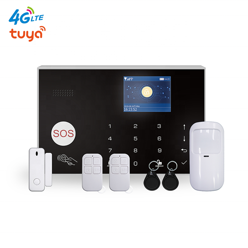 Smart Life 4G Alarm Hub 2.4G WiFi Wireless and Wired SIM Card Auto Dial Home Security Alarm System with Tuya App Control