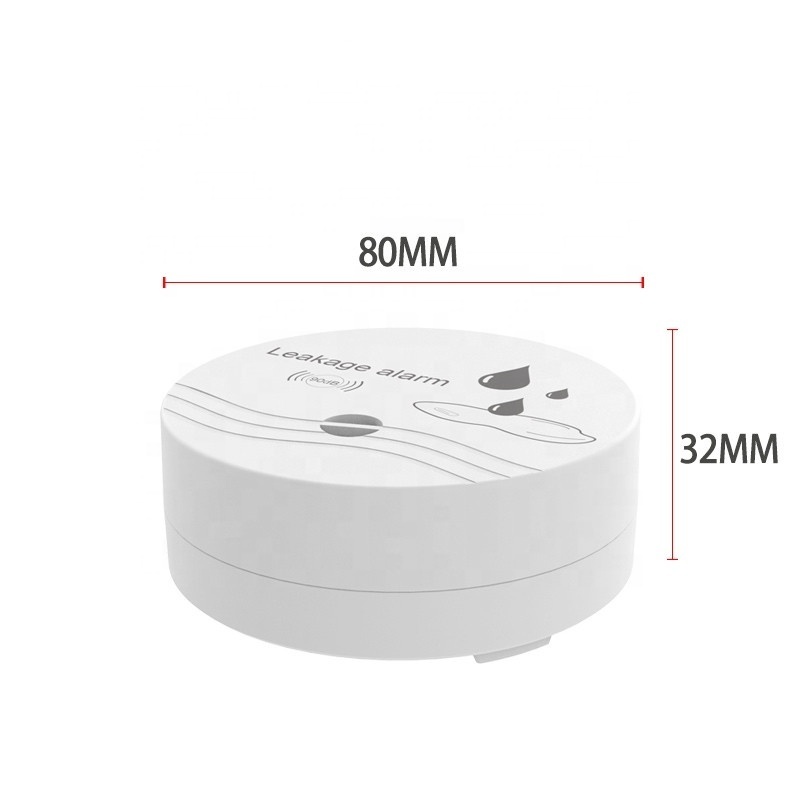 9V Battery Operated 90dB Wireless Flood Sensor Water Leakage Flow Alarm Immersion Water Leak Detector