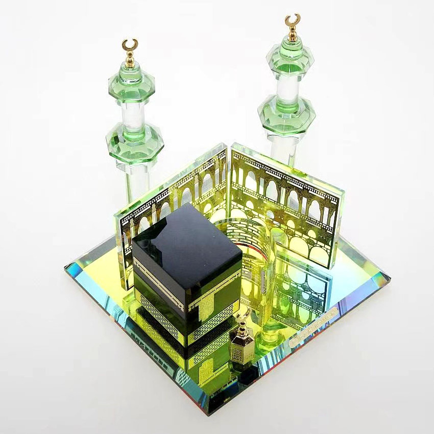 factory direct Islamic gift ware KAABA crystal glass ornament Saudi Arabia for Islamic souvenir for gift Makkah