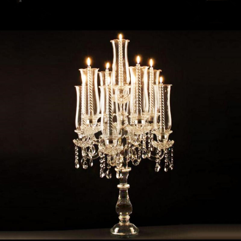 elegant wedding table centerpieces 5 and 9 arms candles tall crystal candelabra