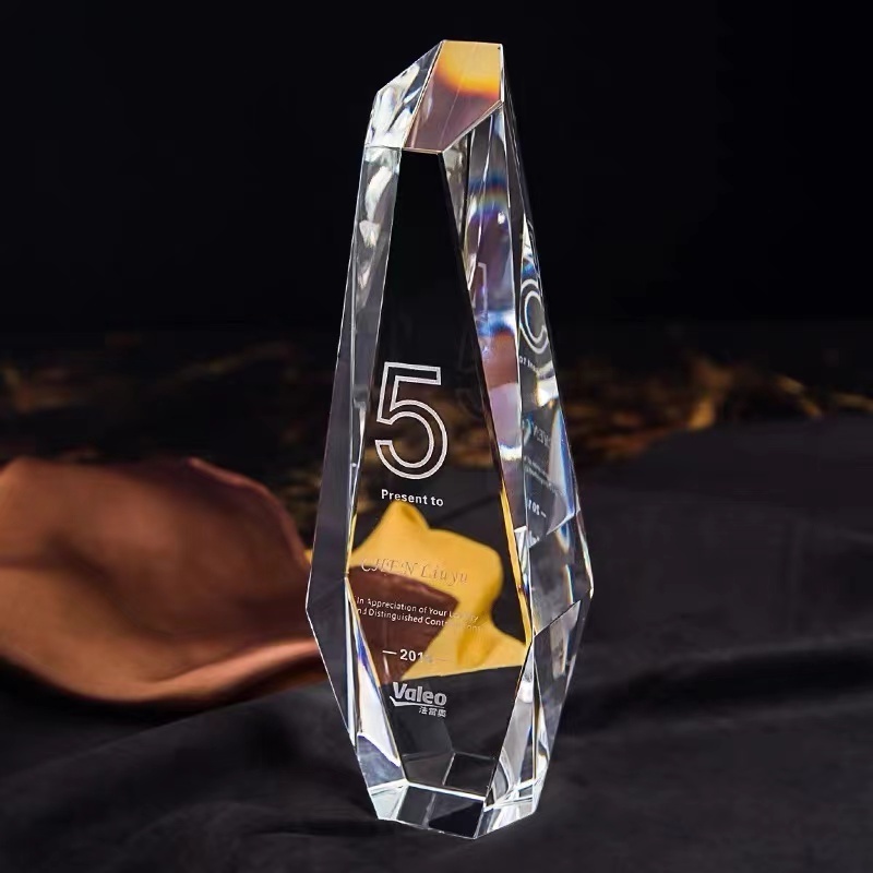 personalized glass trophy crystal plaque blank trophy plaques