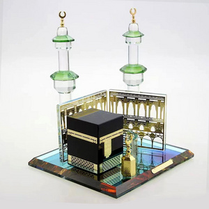 factory direct Islamic gift ware KAABA crystal glass ornament Saudi Arabia for Islamic souvenir for gift Makkah