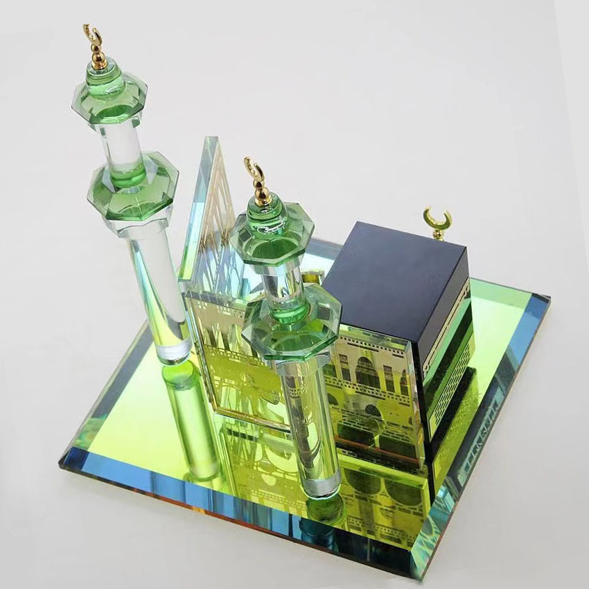 factory direct Islamic gift ware KAABA crystal glass ornament Saudi Arabia for Islamic souvenir for gift Makkah