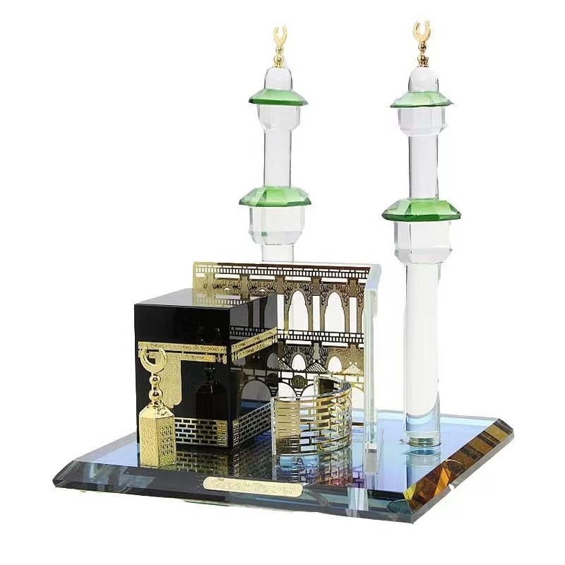 factory direct Islamic gift ware KAABA crystal glass ornament Saudi Arabia for Islamic souvenir for gift Makkah