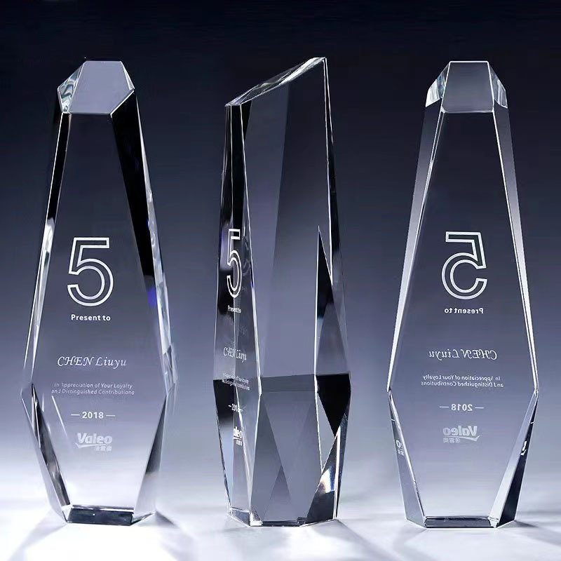 personalized glass trophy crystal plaque blank trophy plaques