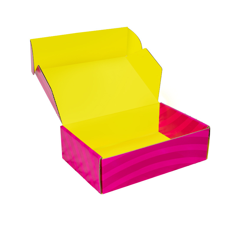 Pink Cardboard Recyclable Corrugated Mailers Printing Custom Shipping Mailer Box