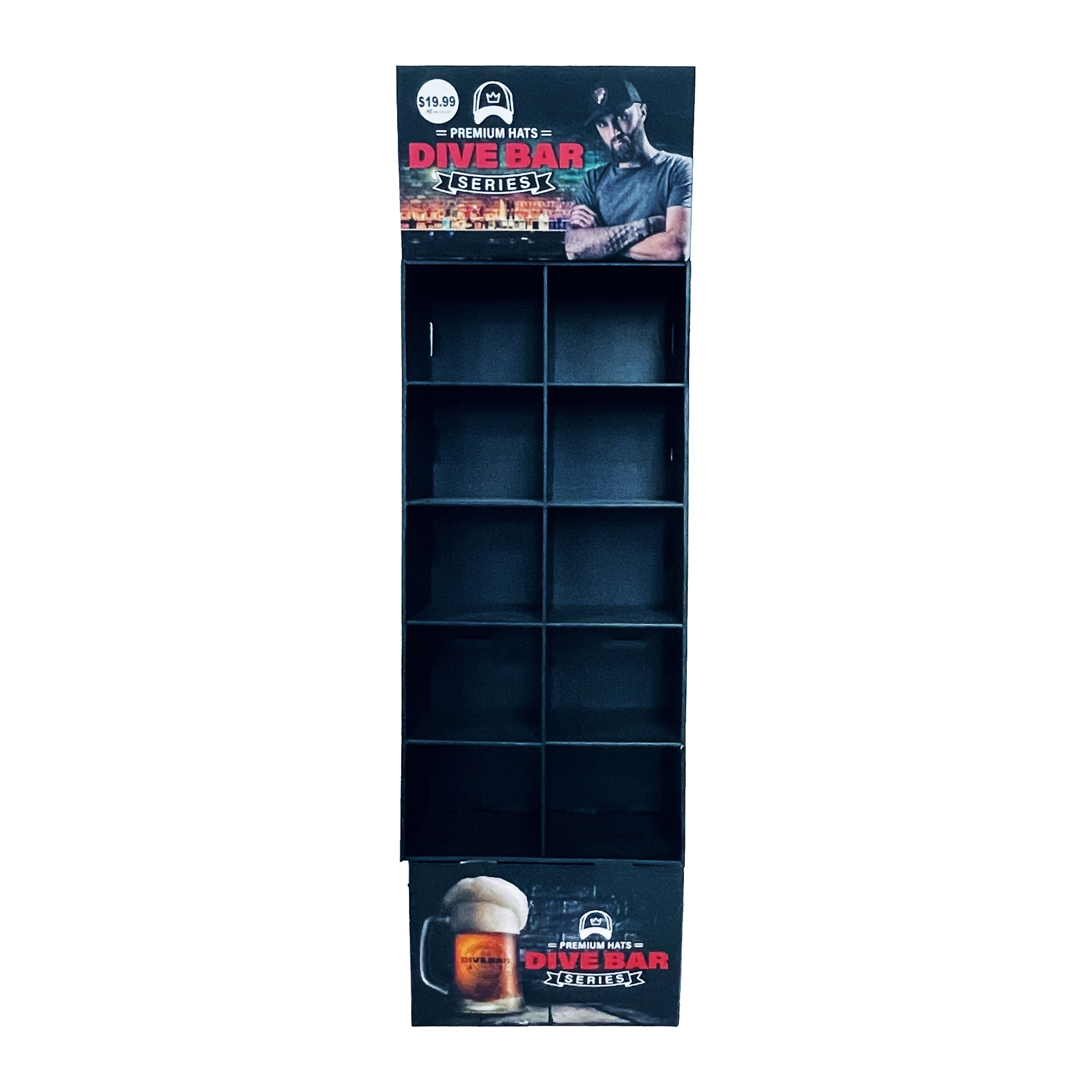 Custom  Heavy Duty Sturdy Baseball Hat Holder Retail Store Cardboard Hat Display Stand