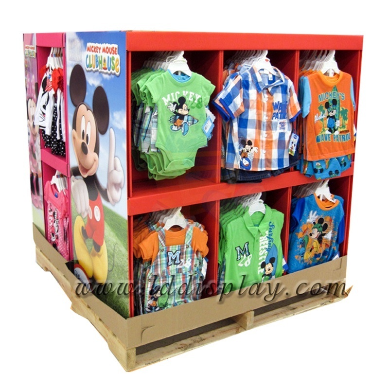 Wholesale fancy store accessories pegboard hook paperboard cardboard Clothing Store Display Racks