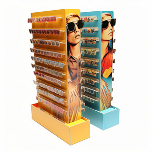 Retail store Floor Shelf Corrugated Cardboard Sunglass Shop Display Rack for Glasses Store