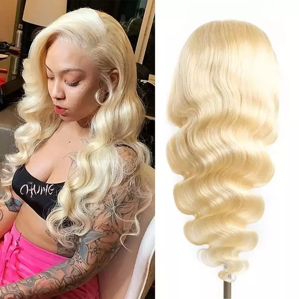 200% 30 Inch 613 hd Lace Frontal Wig Blonde Body Wave Lace Front Wig 13x4 13x6 Pre Plucked full lace Human Hair Wigs For Women