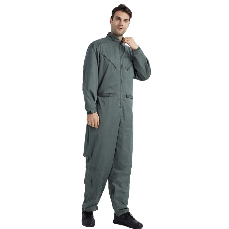 EMF Electromagnetic Radiation Protection Gown Silver Fiber Radiation Protection Coveralls clothing in Navy green color