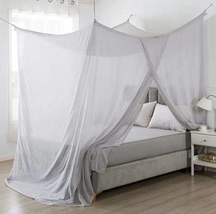 Cotton Silver Coated RF/EMF Shielding Canopy Hot Sale Radiation Protection Bed Canopy Round Top Mosquito Net