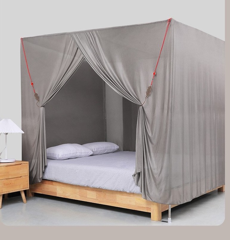 silver fiber EMF shielding mesh net tent for bed, anti radiation circular canopy for your queen size bed