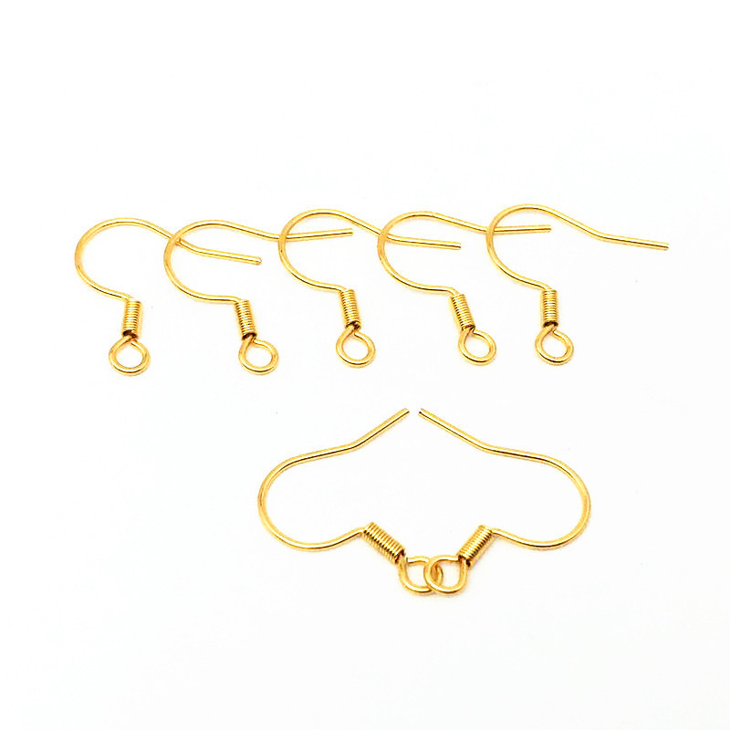 316 Stainless Steel Gold Plated Diy Women Wire Wrapped Earring Hooks for Jewellery Making