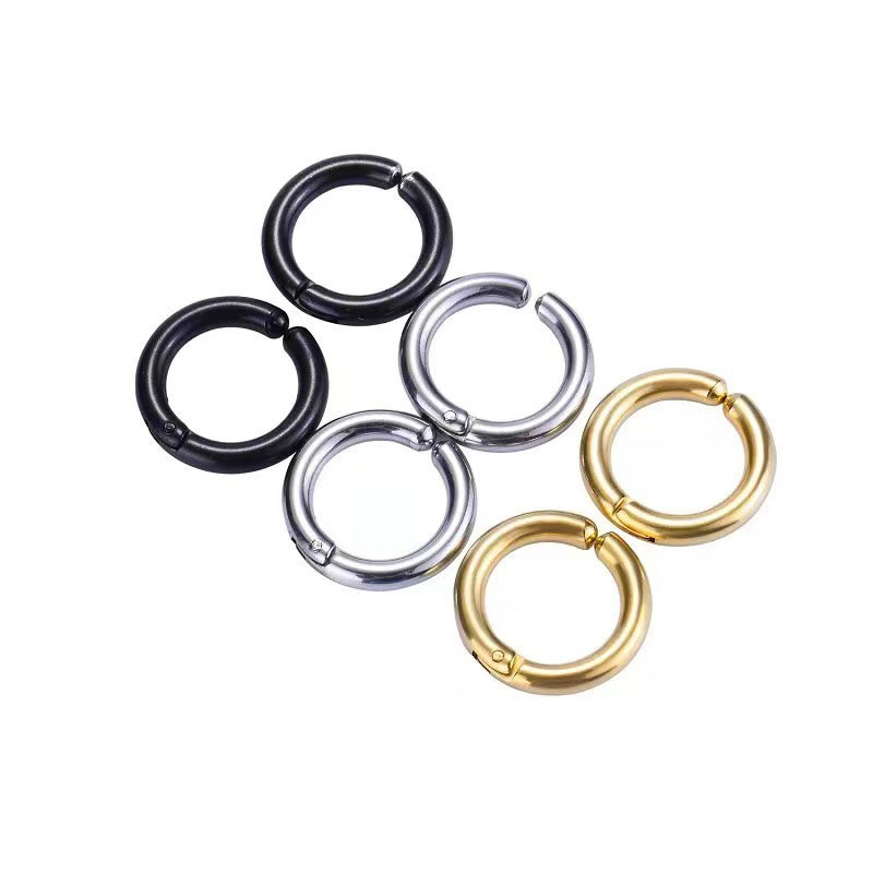 Stainless Steel Clip on No Piercing Faux Fake Huggie Hoop Earings