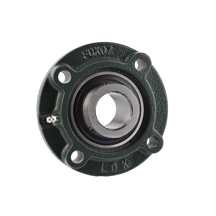 LDK medium duty cast iron housing UCFCX10 UCFCX10-30 UCFCX10-31 UCFCX10-32 4 bolt flange cartridge pillow block bearing