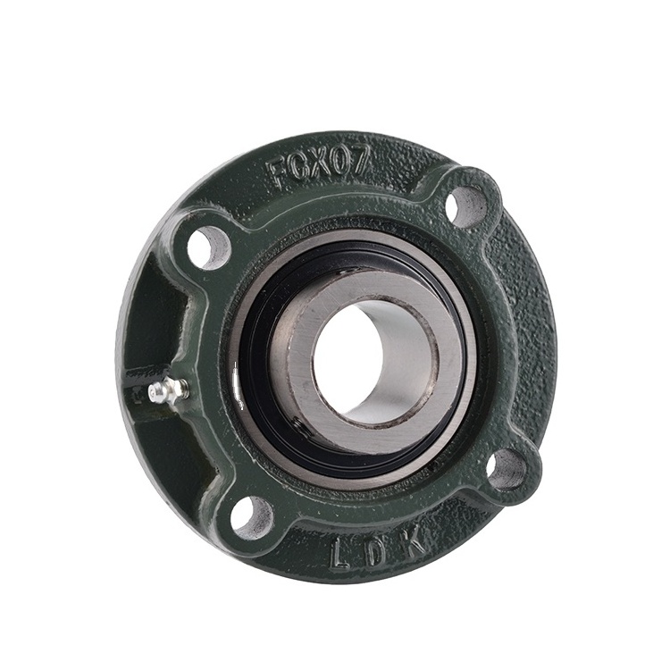 LDK medium duty cast iron housing UCFCX10 UCFCX10-30 UCFCX10-31 UCFCX10-32 4 bolt flange cartridge pillow block bearing