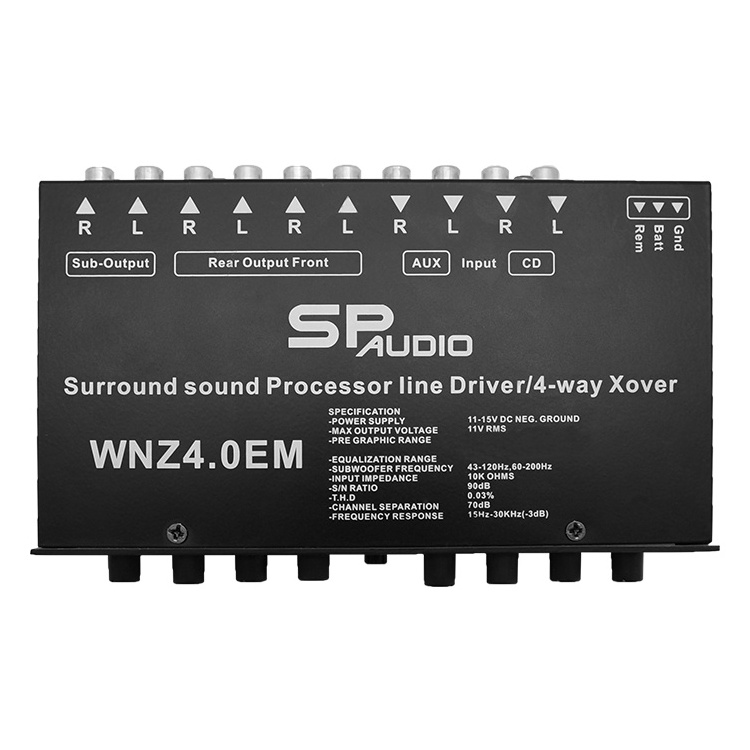 Good Price 4 Band Parametric Car Equalizer For Car Amplifier Sound Processor Line Driver Equalization For Subwoofer