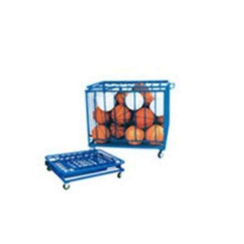 Large Size Garage Ball Storage Rolling Sports Ball Storage Cart Basketball Sports Ball School Equipment Organizer with Lid