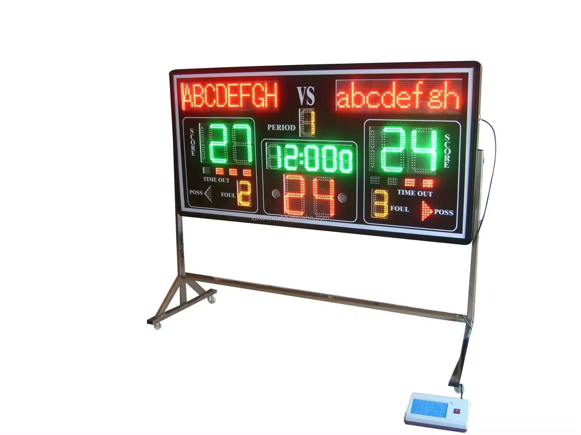 Indoor Stadium Sport Soccer Baseball Led Number Football Portable Digital Scoreboard For Basketball With 24 Second Shot Clock