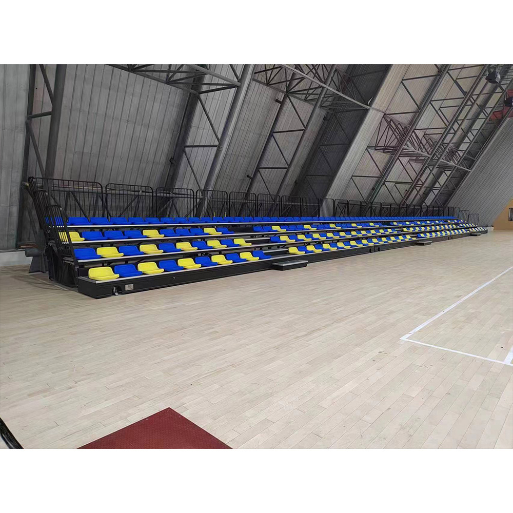 LDK sports equipment high quality retractable bleacher used gym bleachers for basketball court Telescopic seating system