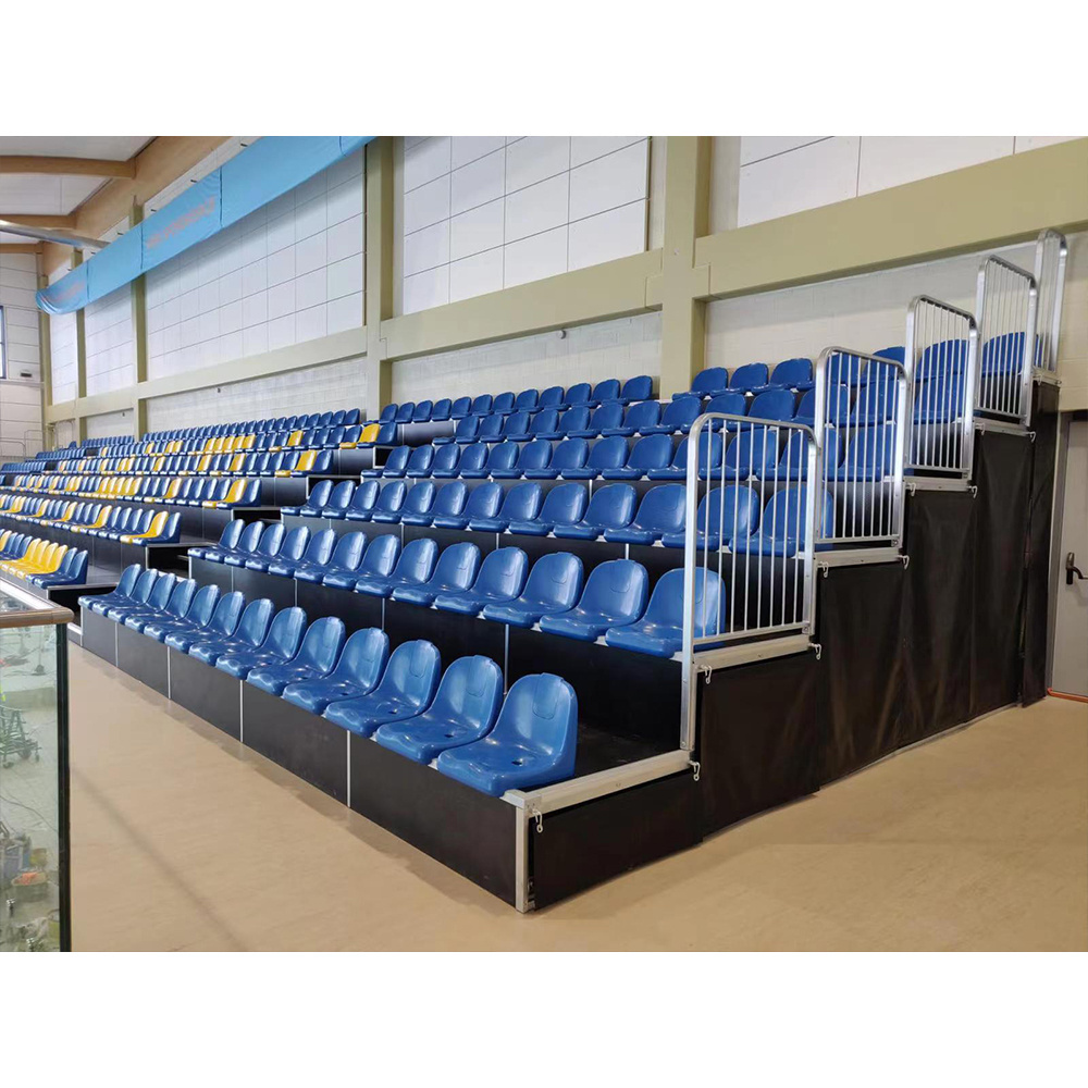 LDK sports equipment high quality retractable bleacher used gym bleachers for basketball court Telescopic seating system