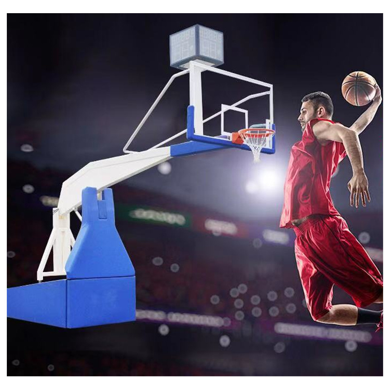 Highly Quality Fiba Basketball Stand Professional Basketball Backstop With Fiberglass Basketball Backboard