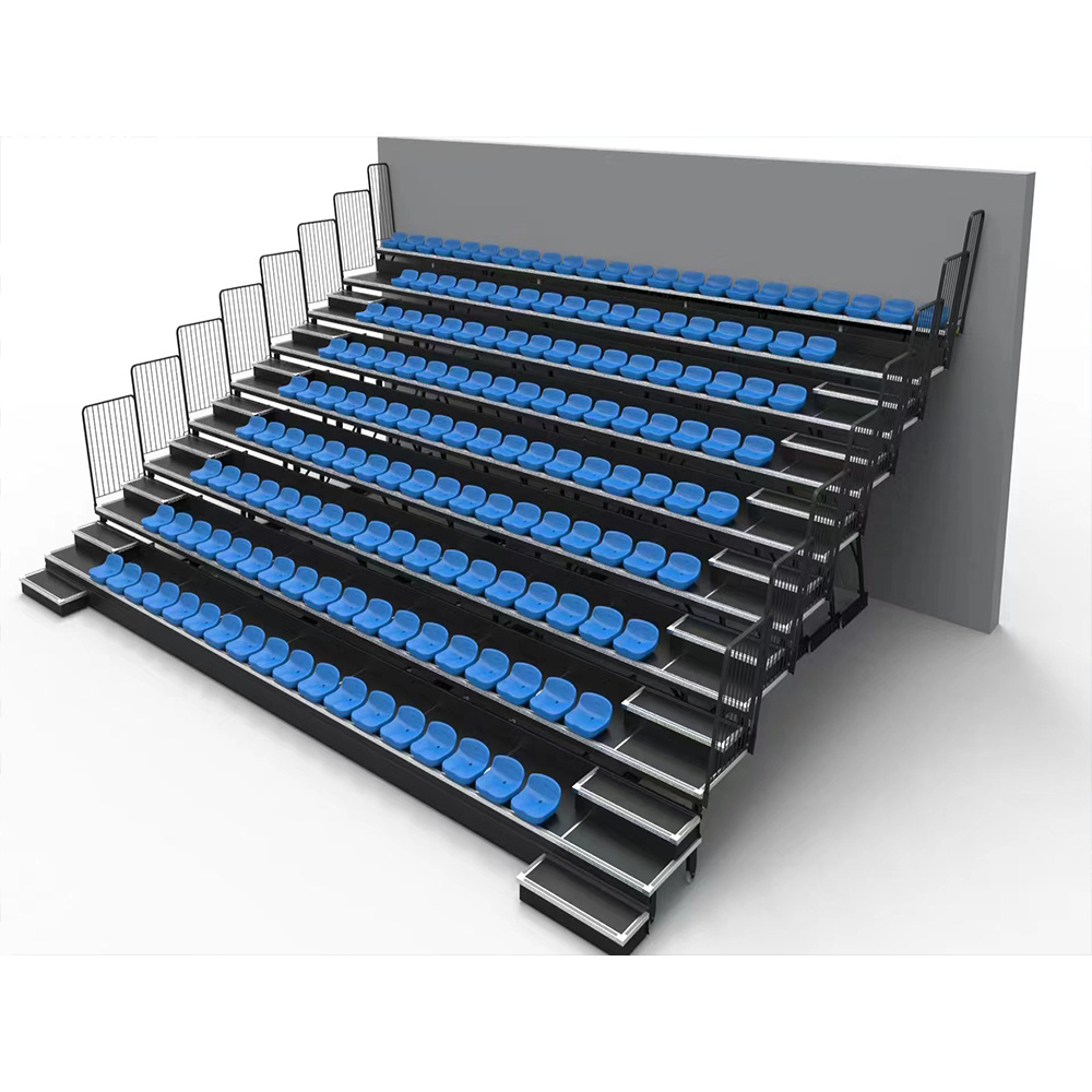 LDK sports equipment high quality retractable bleacher used gym bleachers for basketball court Telescopic seating system