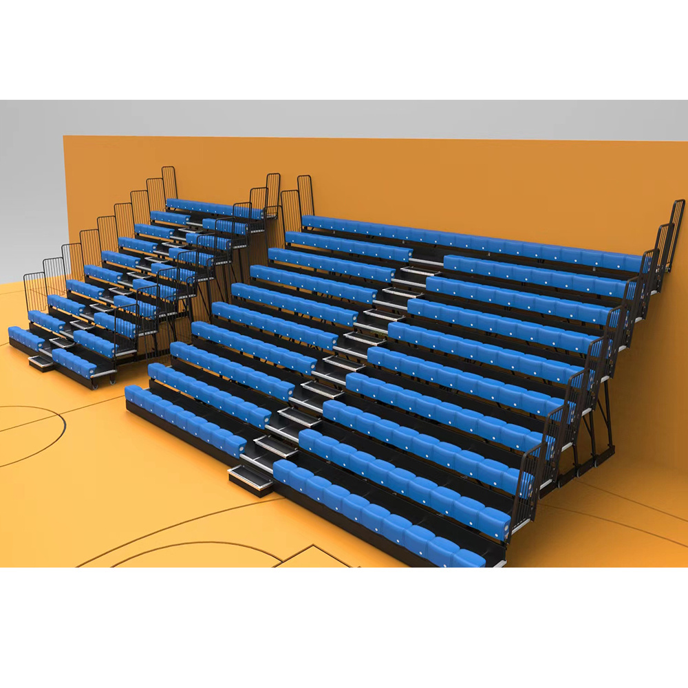 LDK Sports Equipment Retractable seating system gym bleachers outdoor telescopic grandstand  for Basketball sports center